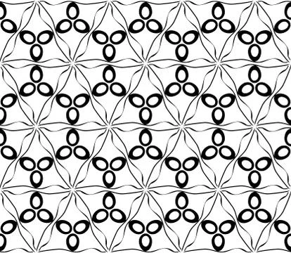 Sophisticated seamless pattern of various geometric elements Stock Illustration