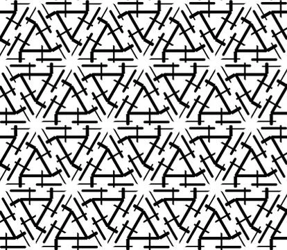 Sophisticated seamless pattern of various geometric elements Stock Illustration