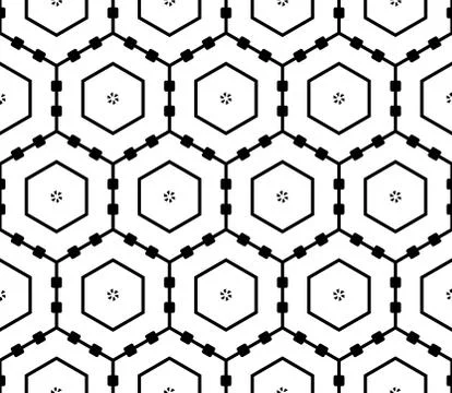 Sophisticated seamless pattern of various geometric elements Stock Illustration