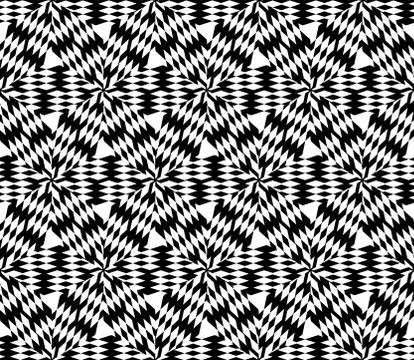 Sophisticated seamless pattern of various geometric elements Stock Illustration