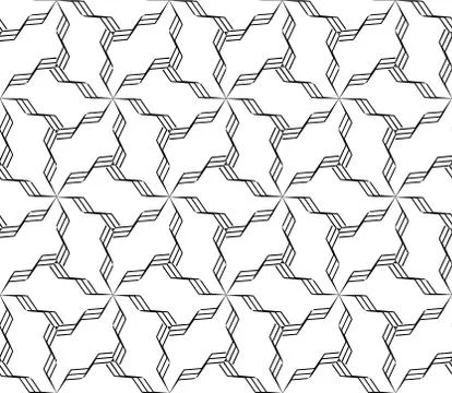 Sophisticated seamless pattern of various geometric elements Stock Illustration