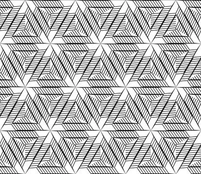 Sophisticated seamless pattern of various geometric elements 스톡 일러스트