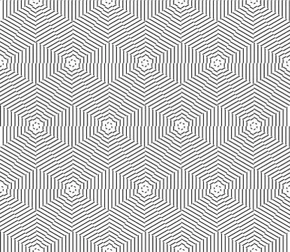 Sophisticated seamless pattern of various geometric elements Stock Illustration