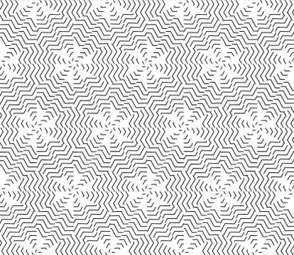 Sophisticated seamless pattern of various geometric elements Stock Illustration