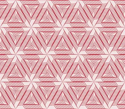 Sophisticated seamless pattern of various geometric elements Illustrazione stock