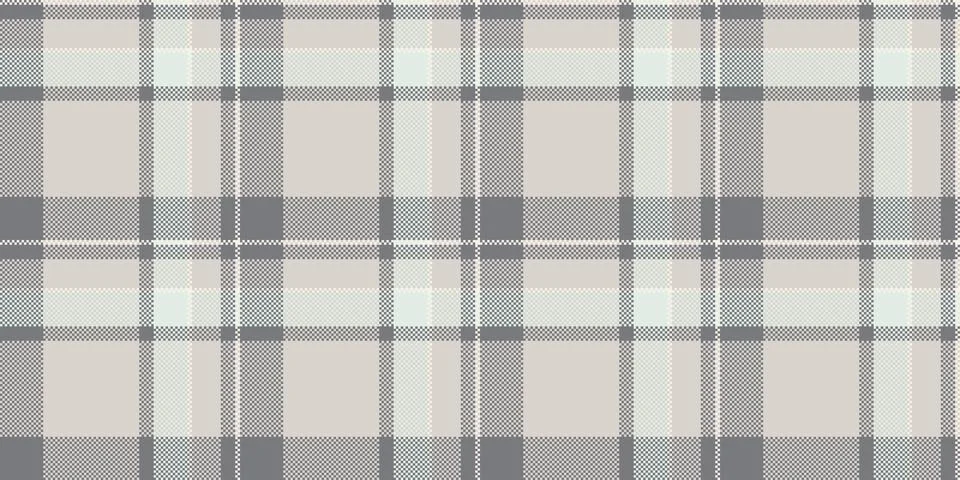Sophisticated seamless plaid pattern featuring a elegant gray and soft white  Stock Illustration