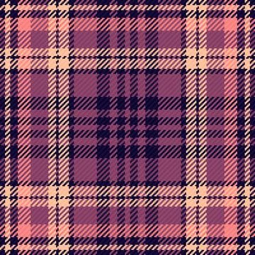 A sophisticated seamless plaid pattern featuring a elegant mix of deep purple Stock Illustration