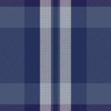 Sophisticated seamless plaid pattern featuring deep blue tones and sharp whit Stock Illustration