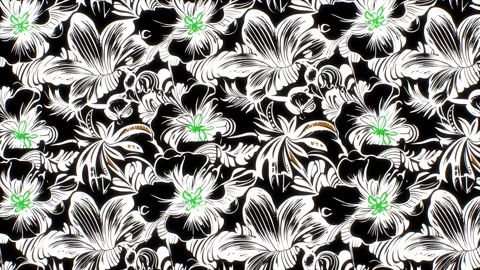 Sophisticated Tropical Pattern – Horizontal Motion Animation Stock Footage 306401167