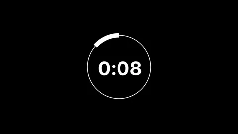 Sophisticated white ring with numeral display, professional cinematic countdown Stock Footage 320387682