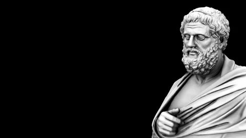 Sophocles Statue  - rotation loop Dx 스톡 동영상 282594736