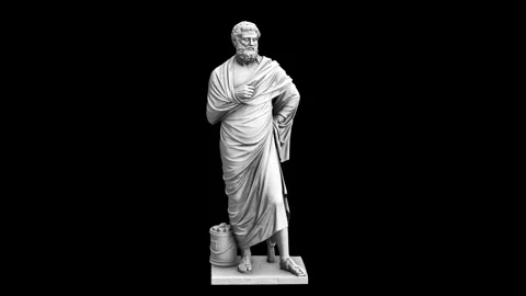 Sophocles statue - rotation loop 스톡 동영상 282594737