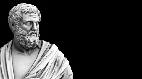 Sophocles Statue  - rotation loop Sx 스톡 동영상 282595030