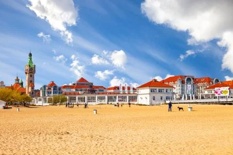 Sopot Baltic beach Stock Photos