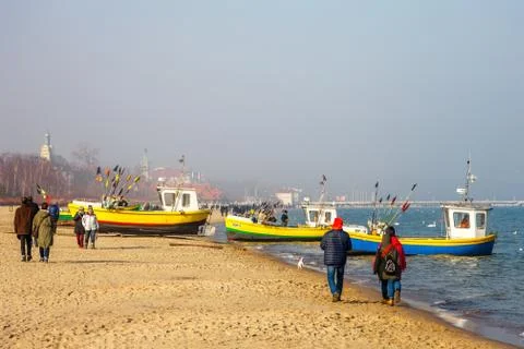 Sopot beach Stock Photos