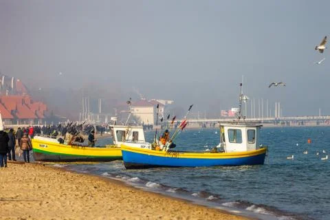 Sopot beach Stock Photos