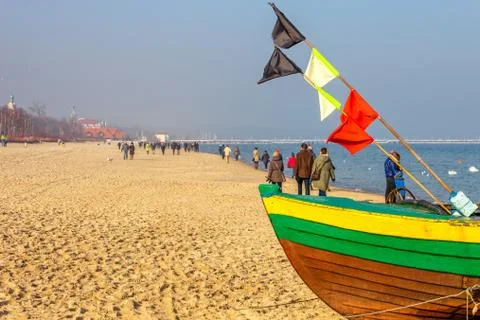 Sopot beach Stock Photos
