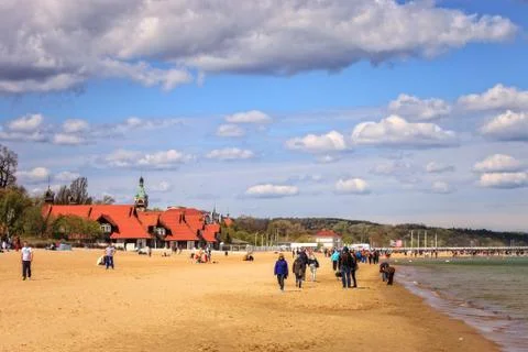 Sopot beach Stock Photos