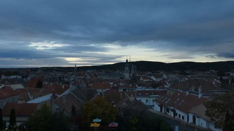 Sopron Hungary Timelapse with Clouds 库存影片 125290834