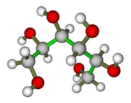 Sorbitol molecular structure Stock Illustration