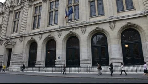 Sorbonne in Paris Stock Footage 8837463