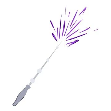 Sorcery magic stick cartoon vector illustration Stock Illustration