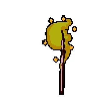 Sorcery magic stick pixel art vector illustration Stock Illustration