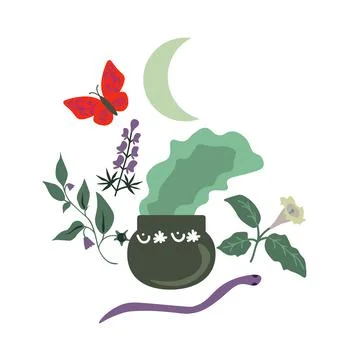 Sorcery vector illustration Illustrazione stock