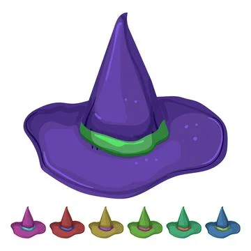 Sorcery wizard hat cartoon vector graphic Stock Illustration