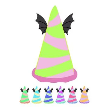 Sorcery wizard hat vector cartoon graphic Stock Illustration