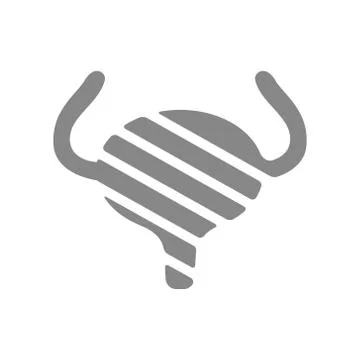 Sore human urinary bladder gray icon. Hyperactive bladder, cystitis symbol Stock-Illustration