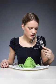 Sore throat, difficulty in swallowing Stock Photos