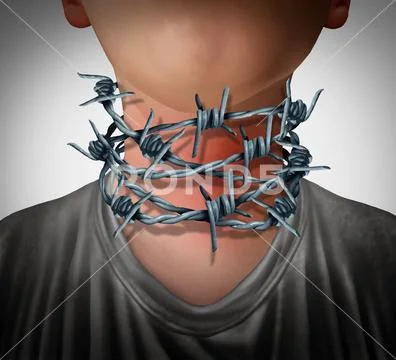 Sore Throat Pain Stock Illustration