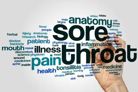 Sore throat word cloud Stock Illustration