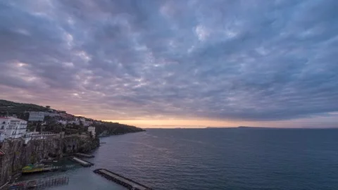 Sorrento Sunset Stock Footage 296444363