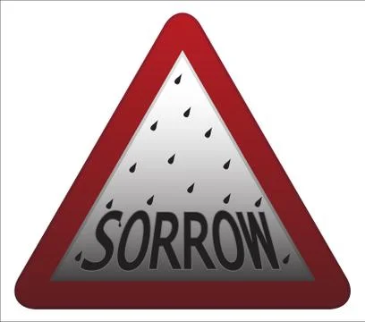 Sorrow Signpost Stock Illustration