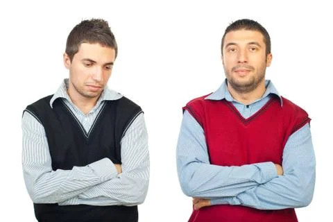 Sorrowful two men Stock Photos