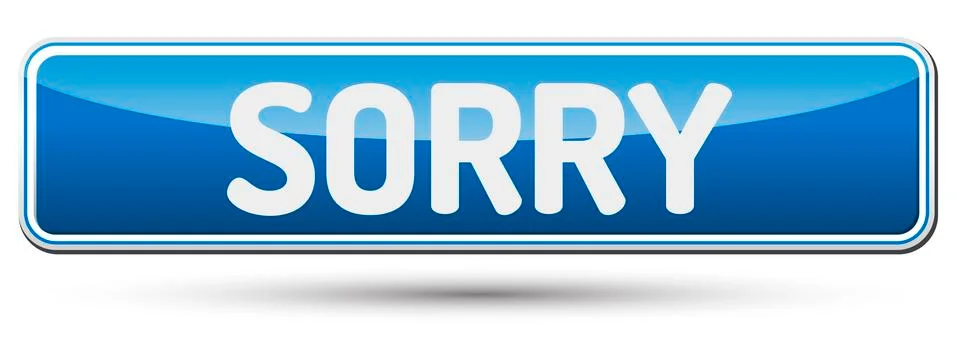 SORRY - Abstract beautiful button with text. Stock Illustration