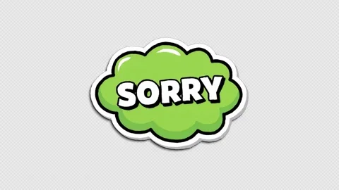 Sorry Bubble Wiggle Sticker, Doodle Style Stock Footage 321062486