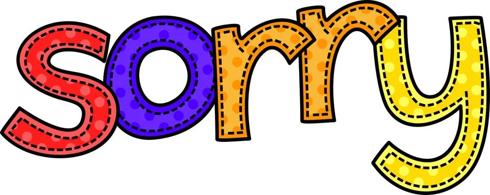 Sorry Doodle Text Stock-Illustration