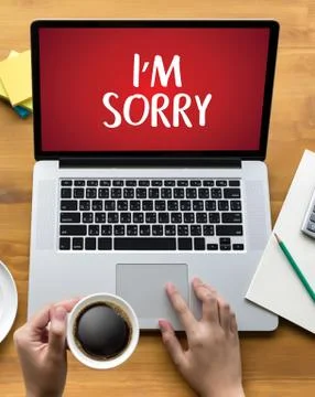 SORRY  Forgive Regret Oops Fail False Fault Mistake Regret Apologize Excuse.. Stock Photos