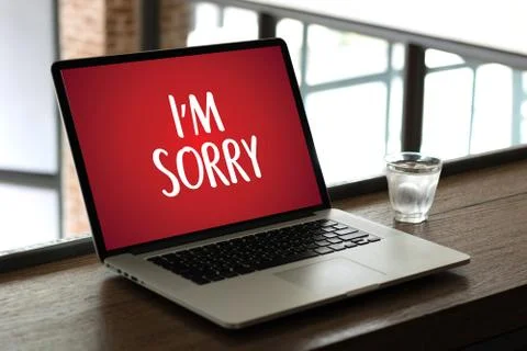 SORRY  Forgive Regret Oops Fail False Fault Mistake Regret Apologize Excuse.. Stock Photos