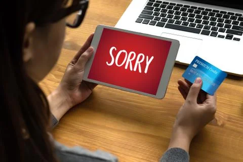 SORRY  Forgive Regret Oops Fail False Fault Mistake Regret Apologize Excuse F Stock Photos