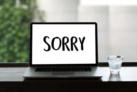 SORRY  Forgive Regret Oops Fail False Fault Mistake Regret Apologize Excuse F Stock Photos