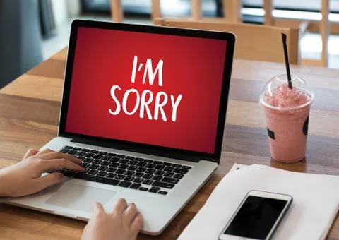 SORRY  Forgive Regret Oops Fail False Fault Mistake Regret Apologize Excuse F Stock Photos
