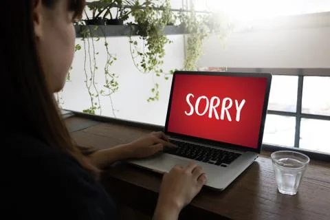SORRY  Forgive Regret Oops Fail False Fault Mistake Regret Apologize Excuse F Stock Photos