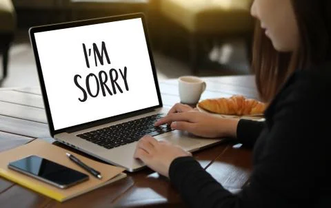 SORRY  Forgive Regret Oops Fail False Fault Mistake Regret Apologize Excuse F Stock Photos