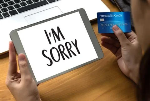 SORRY  Forgive Regret Oops Fail False Fault Mistake Regret Apologize Excuse F Stock Photos