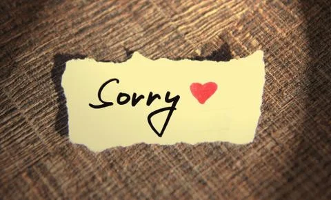 Sorry handwritten Stock Photos