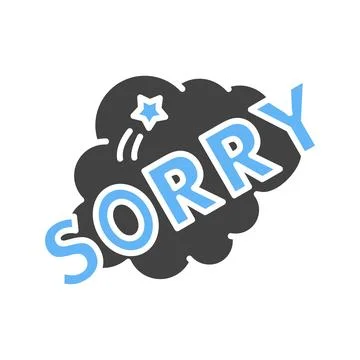 Sorry Icon Image. Stock Illustration